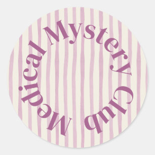 'Medical Mystery Club' Cute Health Humor Sticker