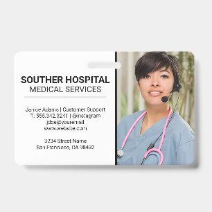 Medical Nurse Customer Service ID Badge