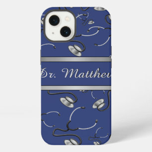 Medical, Nurse, Doctor themed stethoscopes, Name iPhone 13 Case