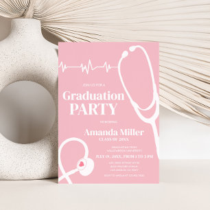 Medical Nurse Graduation Party Invitation