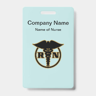 Medical Nurse Logo Design ID Badge