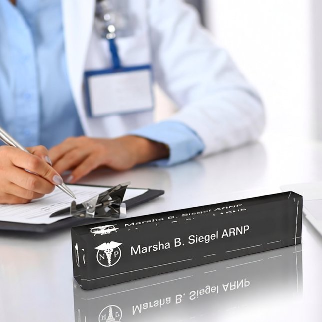 Medical Nurse Practitioner Classy Design Nameplate (Creator Uploaded)