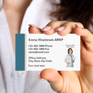 Medical Nurse Practitioner Photo Business Card