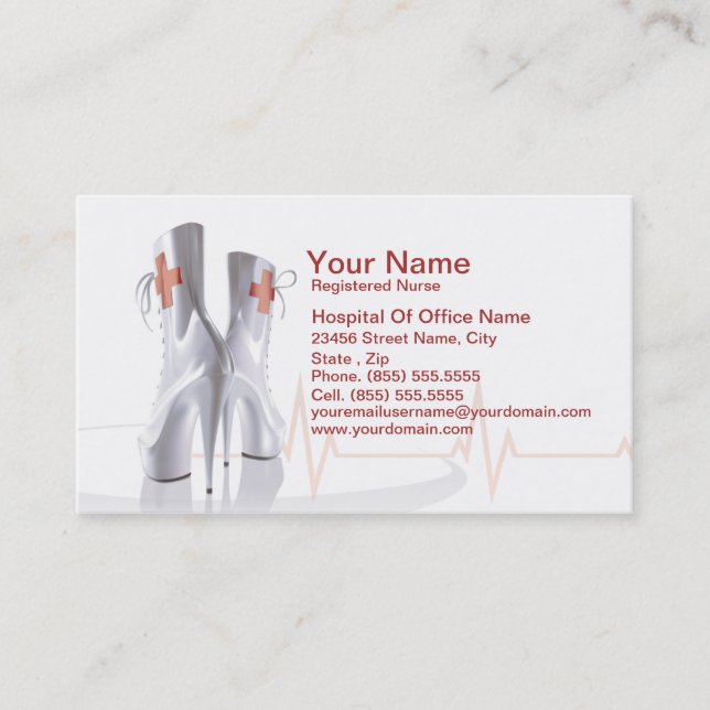 Medical Nurse Profile  Business Card (Front)