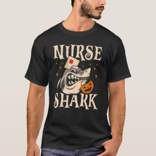 Medical Nurse Shark Trick Or Treat Halloween Party T-Shirt