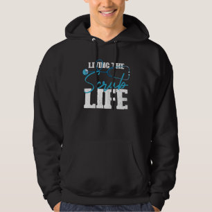 Medical Nursing Rn Stethoscope Living The Scrub Li Hoodie