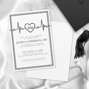 Medical Nursing School Graduation Party Invitation