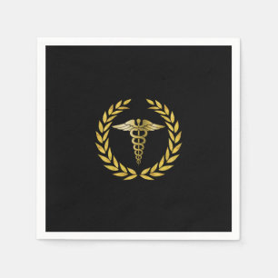 Medical & Nursing School Royal Gold Graduation Napkin