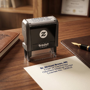 Medical Office Branding with Professional Identity Self-inking Stamp