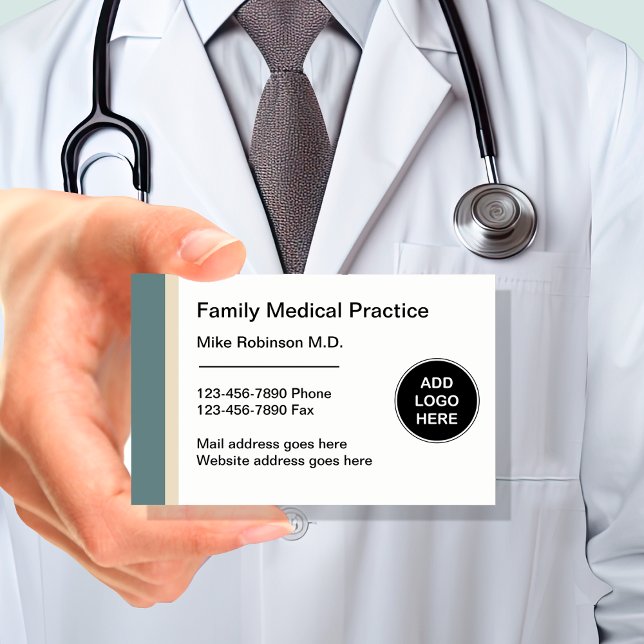 Medical Office Family Doctor Business Card (Doctor Business Cards by Custom Business Templates)
