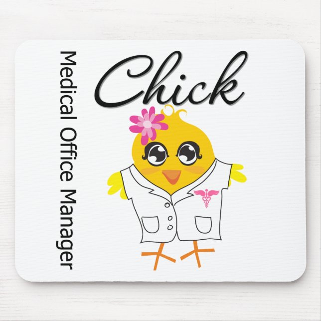 Medical Office Manager Chick Mouse Pad (Front)