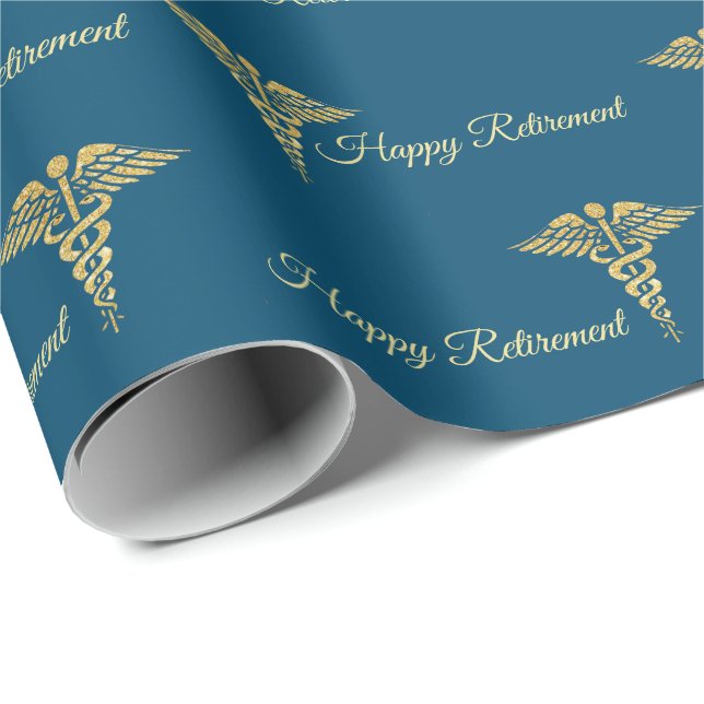 Medical or Doctor Retirement Wrapping Paper (Roll Corner)