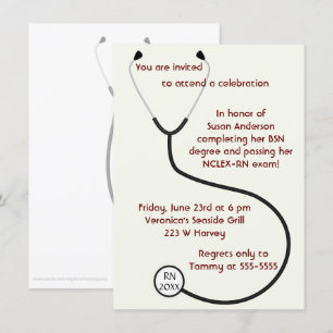 Medical or Nursing Degree Graduation Invitation