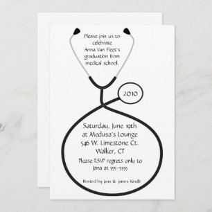 Medical or Nursing Graduation Party Invitation
