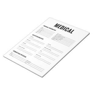 Medical Organisation Form Notepad