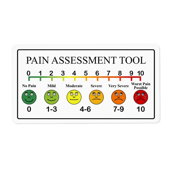 Medical Pain Assessment Tool Chart (Front)