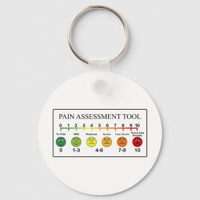 Medical Pain Assessment Tool Chart Key Ring (Front)