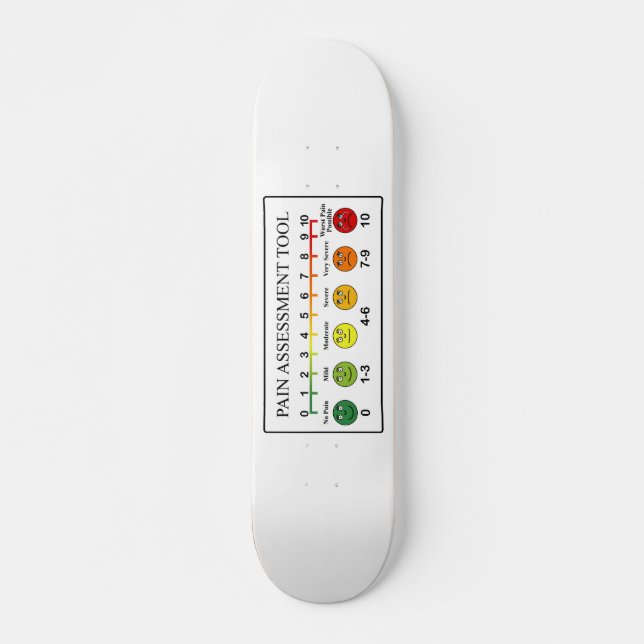 Medical Pain Assessment Tool Chart Skateboard (Front)