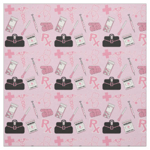 Medical Pattern Design - Pink Fabric