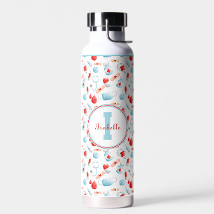 Medical Pattern Name Monogram Nurse Water Bottle