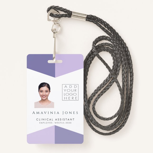 Medical Photo ID Identification Plastic Badge ID Badge (Front with Lanyard)