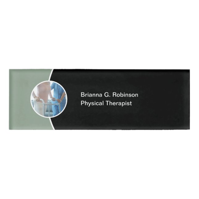 Medical Physical Therapist  Name Tag (Front)