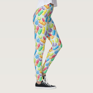 Medical Pill and Capsule Pattern Leggings
