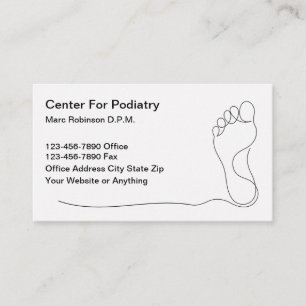 Medical Podiatrist Theme Simple Business Cards
