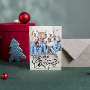Medical Practice Custom Logo Message Xmas Holiday Card