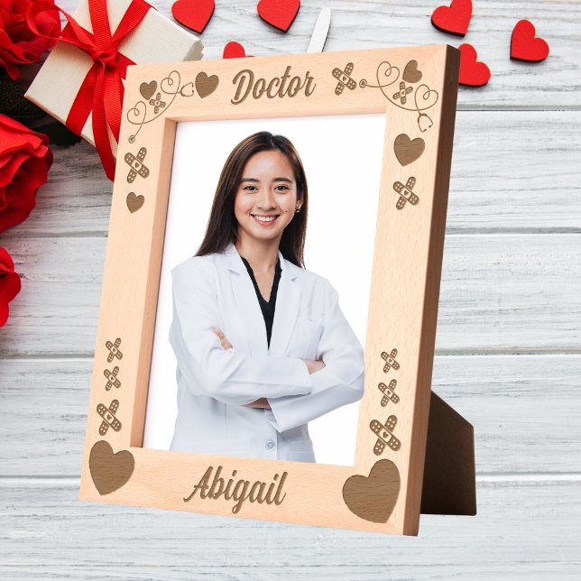 Medical Practitioner Doctors Gifts Heart Love  Etched Frames (Creator Uploaded)