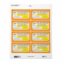Medical prescription labels Old Fart party favours