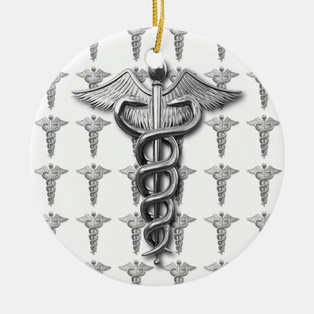 Medical Profession Symbol Ceramic Tree Decoration (Front)