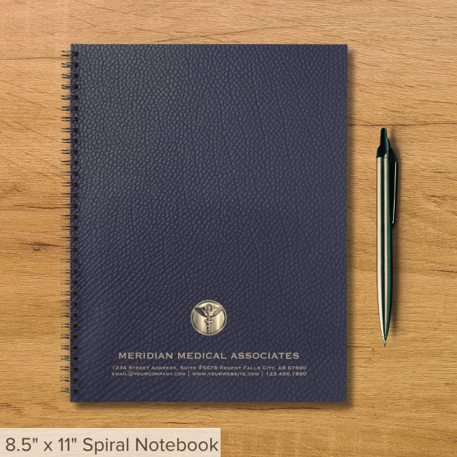 Medical Professional Blue Leather Print Notebook (Creator Uploaded)