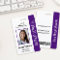 Medical Professional Custom Photo & Text Purple ID