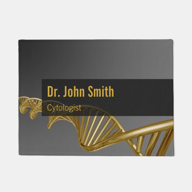 Medical Professional Luxury Gold DNA Strand Doormat (Front)