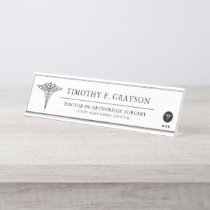 Medical Professional Personalised Desk Name Plate