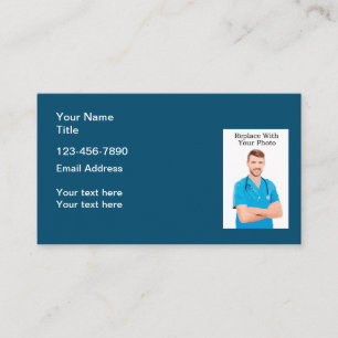 Medical Professional Photo Template Business Cards