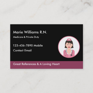 Medical Professional Registered Nurse  Business Card