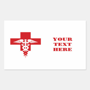 Medical Professional stickers, customise Rectangular Sticker