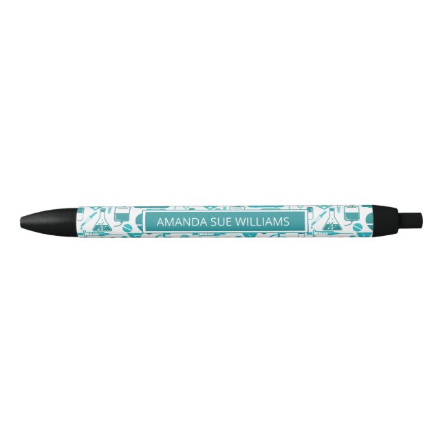 Medical Professional / Student "Add Name" Monogram Black Ink Pen (Front)
