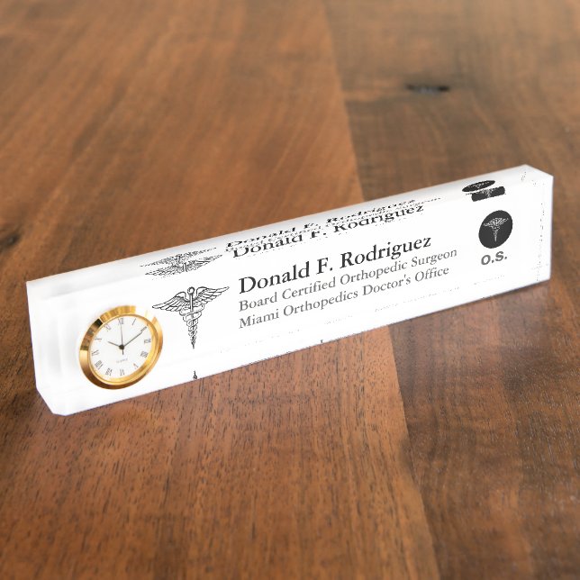 Medical Professional Unique Customised Nameplate (Side)