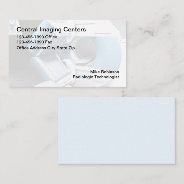 Medical Radiology Imaging Business Cards (Front/Back)