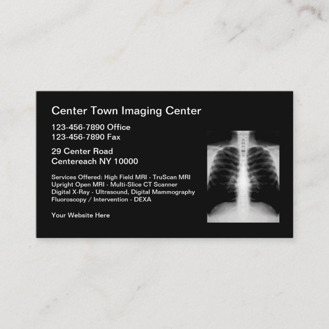 Medical Radiology Imaging Centre Business Card (Front)