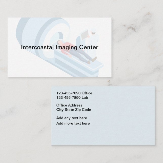 Medical Radiology Imaging Theme Business Cards (Front/Back)