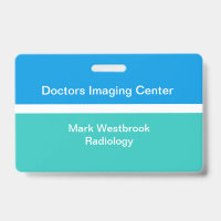 Medical Radiology Lab Employee ID Name Badges