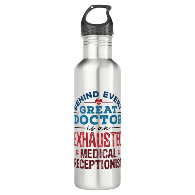 Medical Receptionist Appreciation Gifts 710 Ml Water Bottle (Front)