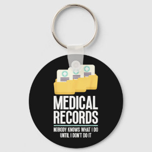 Medical Records Director Funny Medical Records Key Ring