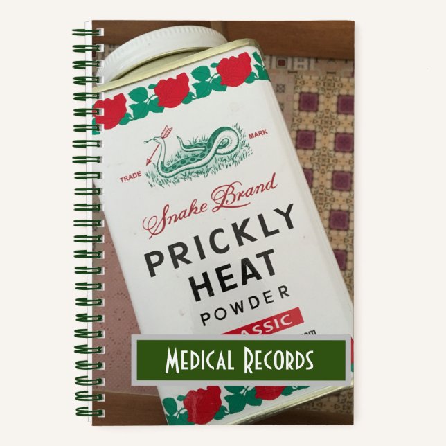Medical Records Notebook with Prickly Heat Cover (Front)