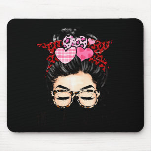 Medical Records Valentines Day Women Messy Bun App Mouse Pad