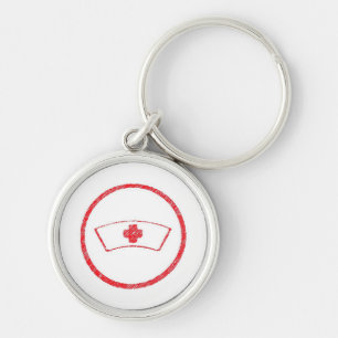 medical red emt hospital ER nurse cross Key Ring